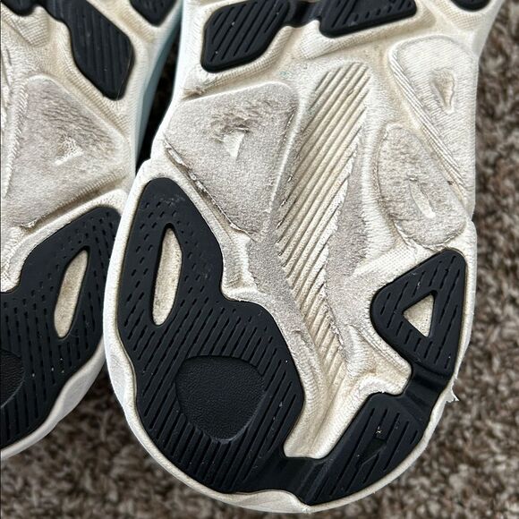 Hoka One One Clifton 9 White and Yellow Athletic Shoes - Picture 13 of 15